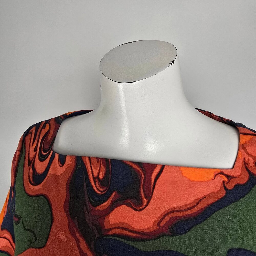 Kat Spade Saturday Cotton Fall Colors Mini Dress Size 4 - Picture 3 of 11